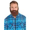 Brown Lumberjack Beard and Moustache (Adult Size) 1 Pc. - Natural-Looking Synthetic Hair, Cosplays and Costume Parties view 1