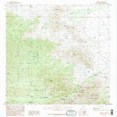 YellowMaps Portal AZ topo map, 1:24000 Scale, 7.5 X 7.5 Minute, Historical, 1987, Updated 1987, 26.8 x 22 in - Polypropylene