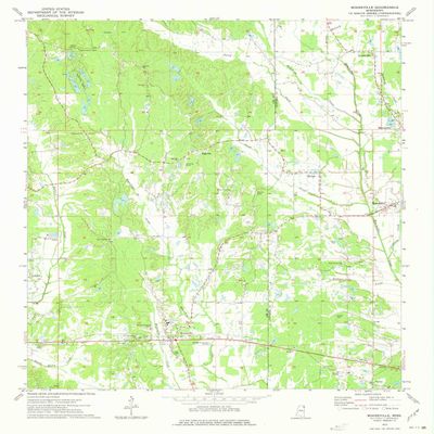 YellowMaps Mooreville MS topo map, 1:24000 Scale, 7.5 X 7.5 Minute, Historical, 1973, Updated 1975, 26.8 x 21.9 in - Polypropylene