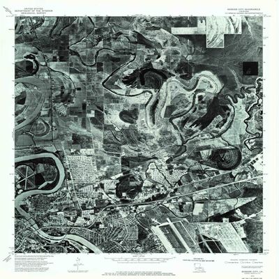 YellowMaps Bossier City LA topo map, 1:24000 Scale, 7.5 X 7.5 Minute, Historical, 1975, Updated 1976, 26.8 x 21.7 in - Tyvek