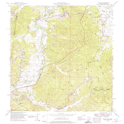 YellowMaps Bishop AL topo map, 1:24000 Scale, 7.5 X 7.5 Minute, Historical, 1950, Updated 1974, 26.9 x 22.9 in - Tyvek