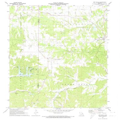 New Melle MO topo map, 1:24000 Scale, 7.5 X 7.5 Minute, Historical, 1972, Updated 1973, 26.8 x 22 in - Polypropylene