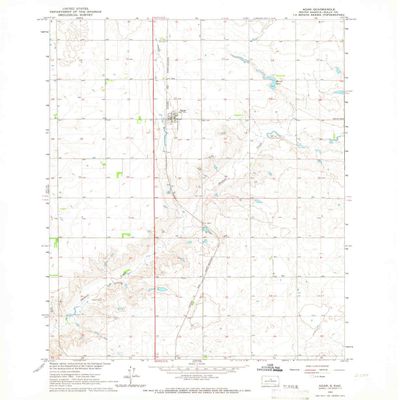 YellowMaps Agar SD topo map, 1:24000 Scale, 7.5 X 7.5 Minute, Historical, 1965, Updated 1966, 26.8 x 22 in - Tyvek