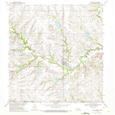 Odell NE topo map, 1:24000 Scale, 7.5 X 7.5 Minute, Historical, 1970, Updated 1972, 26.9 x 21.6 in - Tyvek