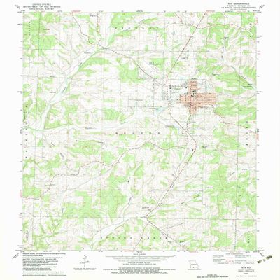 YellowMaps Ava MO topo map, 1:24000 Scale, 7.5 X 7.5 Minute, Historical, 1982, Updated 1983, 26.7 x 21.9 in - Polypropylene
