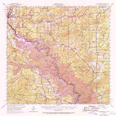 YellowMaps Logansport LA topo map, 1:62500 Scale, 15 X 15 Minute, Historical, 1956, Updated 1969, 20.8 x 16.9 in - Tyvek