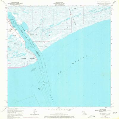 YellowMaps Texas Point TX topo map, 1:24000 Scale, 7.5 X 7.5 Minute, Historical, 1957, Updated 1971, 26.8 x 22.9 in - Tyvek