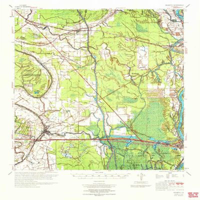 YellowMaps Palmetto LA topo map, 1:62500 Scale, 15 X 15 Minute, Historical, 1970, Updated 1972, 21.8 x 17.9 in - Polypropylene