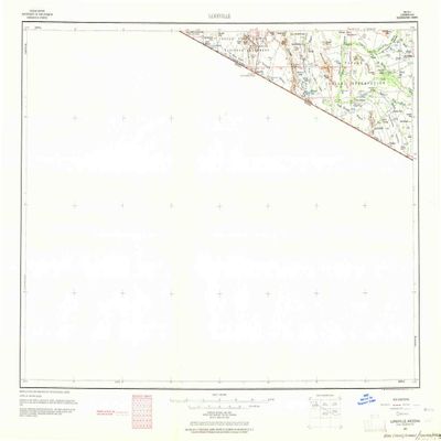 YellowMaps Lukeville AZ topo map, 1:250000 Scale, 1 X 2 Degree, Historical, 1963, Updated 1964, 22 x 34.1 in - Polypropylene