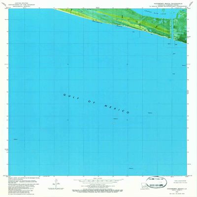 YellowMaps Hackberry Beach LA topo map, 1:24000 Scale, 7.5 X 7.5 Minute, Historical, 1982, Updated 1982, 26.8 x 21.9 in - Tyvek