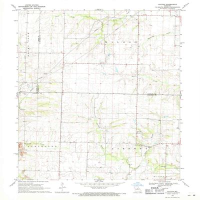 YellowMaps Hatton MO topo map, 1:24000 Scale, 7.5 X 7.5 Minute, Historical, 1969, Updated 1971, 27 x 22 in - Tyvek