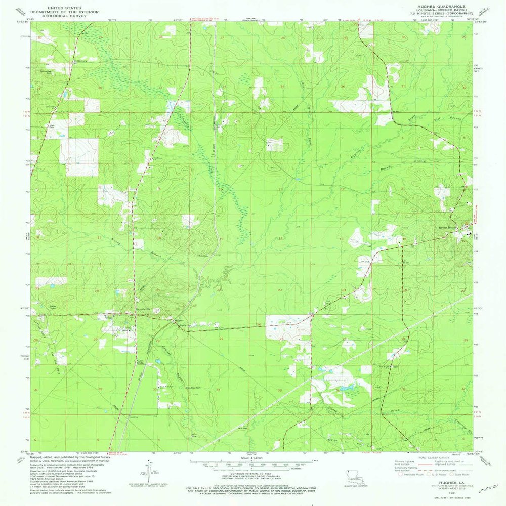YellowMaps Hughes LA topo map, 1:24000 Scale, 7.5 X 7.5 Minute, Historical, 1981, Updated 1981, 26.8 x 22 in - Tyvek