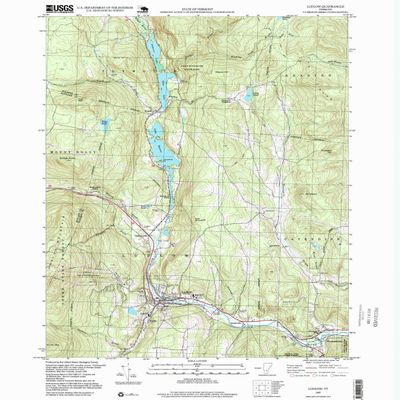 Ludlow VT topo map, 1:24000 Scale, 7.5 X 7.5 Minute, Historical, 1997, Updated 1999, 26.7 x 22 in - Tyvek