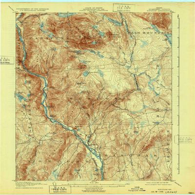 YellowMaps Bingham ME topo map, 1:62500 Scale, 15 X 15 Minute, Historical, 1905, Updated 1932, 20.3 x 15.5 in - Tyvek