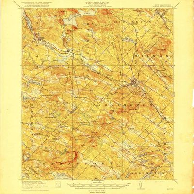 YellowMaps Alton NH topo map, 1:62500 Scale, 15 X 15 Minute, Historical, 1919, 19.8 x 16.4 in - Tyvek