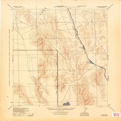 YellowMaps Alamo NV topo map, 1:125000 Scale, 30 X 30 Minute, Historical, 1945, Updated 1945, 22 x 18 in - Polypropylene