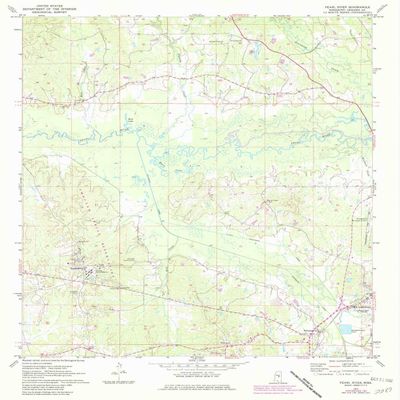 YellowMaps Pearl River MS topo map, 1:24000 Scale, 7.5 X 7.5 Minute, Historical, 1972, Updated 1982, 26.8 x 22 in - Polypropylene