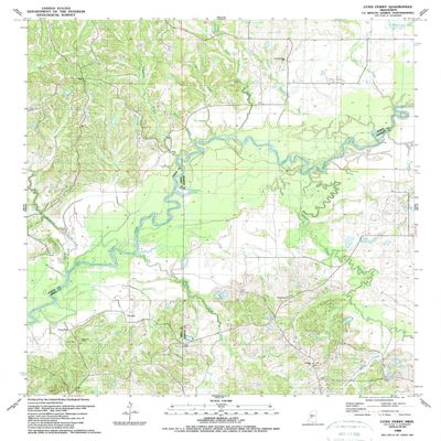 YellowMaps Coxs Ferry MS topo map, 1:24000 Scale, 7.5 X 7.5 Minute, Historical, 1988, Updated 1989, 26.8 x 22 in - Polypropylene