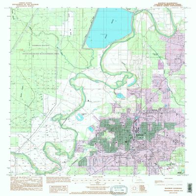 YellowMaps Bastrop LA topo map, 1:24000 Scale, 7.5 X 7.5 Minute, Historical, 1994, Updated 1995, 26.7 x 21.6 in - Tyvek