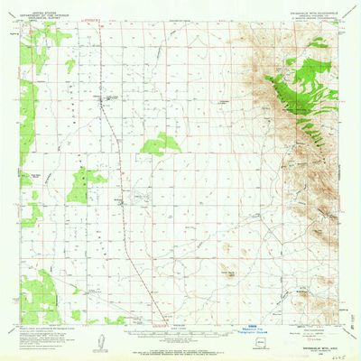 YellowMaps Swisshelm MTN AZ topo map, 1:62500 Scale, 15 X 15 Minute, Historical, 1958, Updated 1963, 20.8 x 17 in - Polypropylene