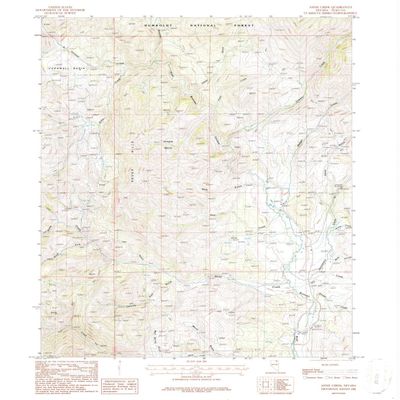 YellowMaps Annie Creek NV topo map, 1:24000 Scale, 7.5 X 7.5 Minute, Historical, 1986, Updated 1987, 26.8 x 22 in - Polypropylene