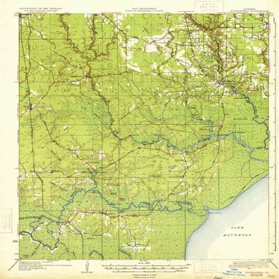 YellowMaps Springfield LA topo map, 1:62500 Scale, 15 X 15 Minute, Historical, 1934, 19.8 x 16.9 in - Polypropylene