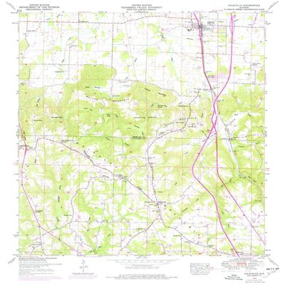 YellowMaps Falkville AL topo map, 1:24000 Scale, 7.5 X 7.5 Minute, Historical, 1949, Updated 1977, 26.8 x 21.9 in - Tyvek