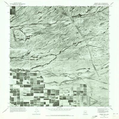 Desert Well AZ topo map, 1:24000 Scale, 7.5 X 7.5 Minute, Historical, 1971, Updated 1972, 27 x 23 in - Polypropylene