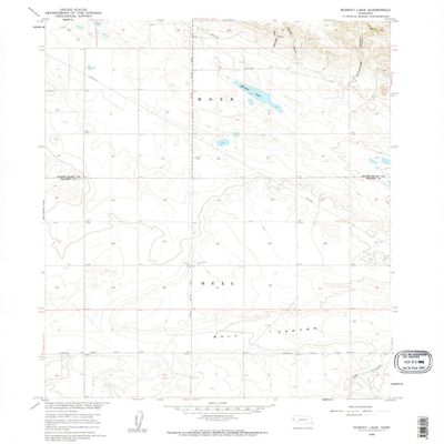 YellowMaps Murray Lake NE topo map, 1:24000 Scale, 7.5 X 7.5 Minute, Historical, 1960, Updated 1962, 26.8 x 22 in - Polypropylene