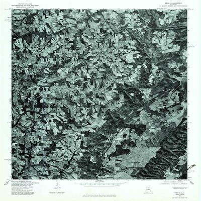 YellowMaps Arab AL topo map, 1:24000 Scale, 7.5 X 7.5 Minute, Historical, 1975, Updated 1983, 26.9 x 21.6 in - Polypropylene