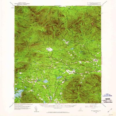 YellowMaps Mt Chocorua NH topo map, 1:62500 Scale, 15 X 15 Minute, Historical, 1958, Updated 1960, 20.9 x 17 in - Polypropylene
