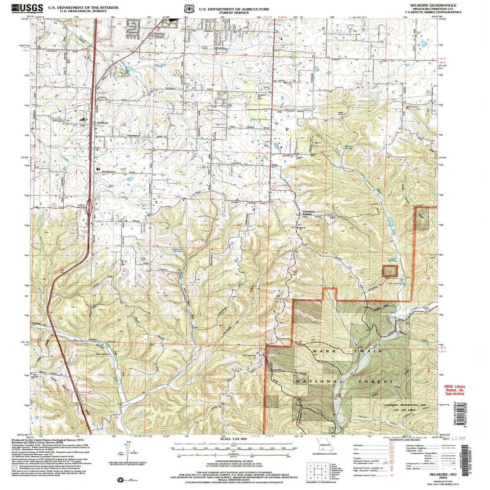 Selmore MO topo map, 1:24000 Scale, 7.5 X 7.5 Minute, Historical, 2004, Updated 2006, 26.8 x 22 in - Polypropylene