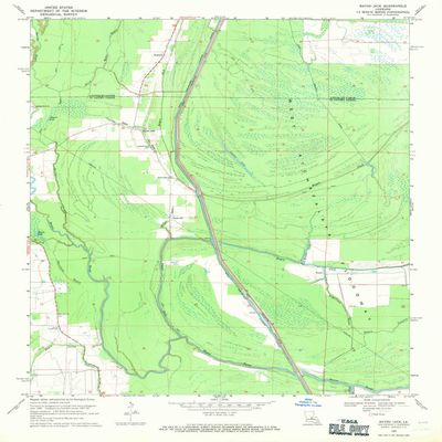 YellowMaps Bayou Jack LA topo map, 1:24000 Scale, 7.5 X 7.5 Minute, Historical, 1969, Updated 1971, 26.8 x 22.9 in - Tyvek
