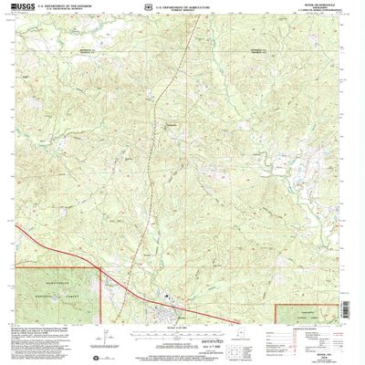 YellowMaps Roxie MS topo map, 1:24000 Scale, 7.5 X 7.5 Minute, Historical, 2000, Updated 2002, 26.8 x 21.9 in - Tyvek