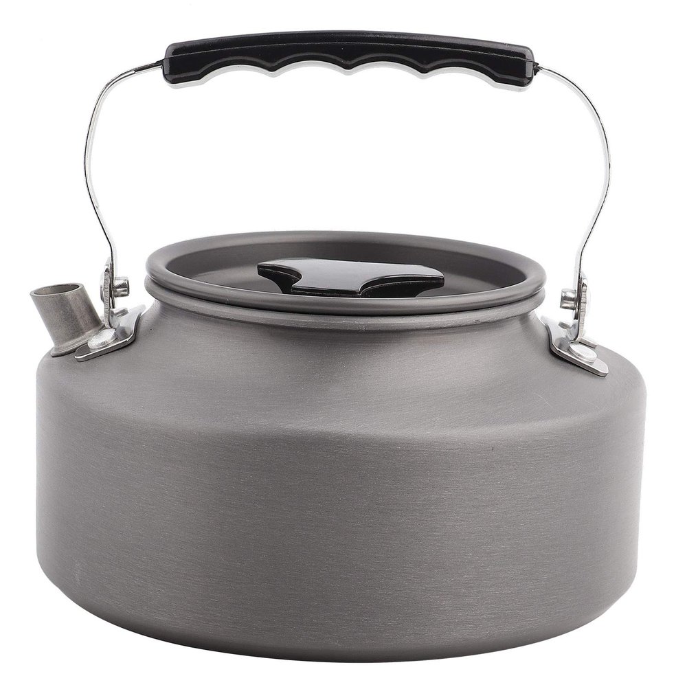 Camping Tea Kettle, Portable Tea Pot for Camping, Hiking, Kitchen(Black)