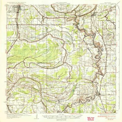 YellowMaps Cleveland MS topo map, 1:62500 Scale, 15 X 15 Minute, Historical, 1934, 19.7 x 16.4 in - Polypropylene