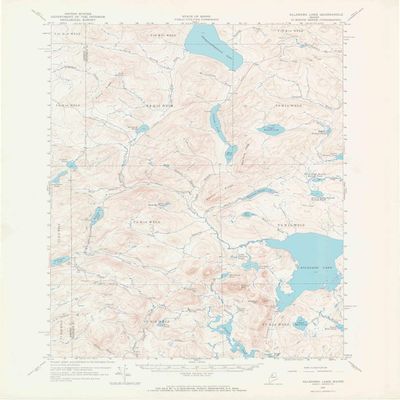 YellowMaps Allagash Lake ME topo map, 1:62500 Scale, 15 X 15 Minute, Historical, 1961, Updated 1968, 21 x 16.6 in - Polypropylene