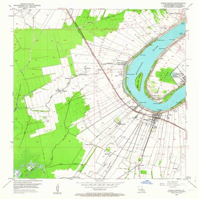 YellowMaps White Castle LA topo map, 1:24000 Scale, 7.5 X 7.5 Minute, Historical, 1953, Updated 1964, 26.8 x 22.9 in - Tyvek