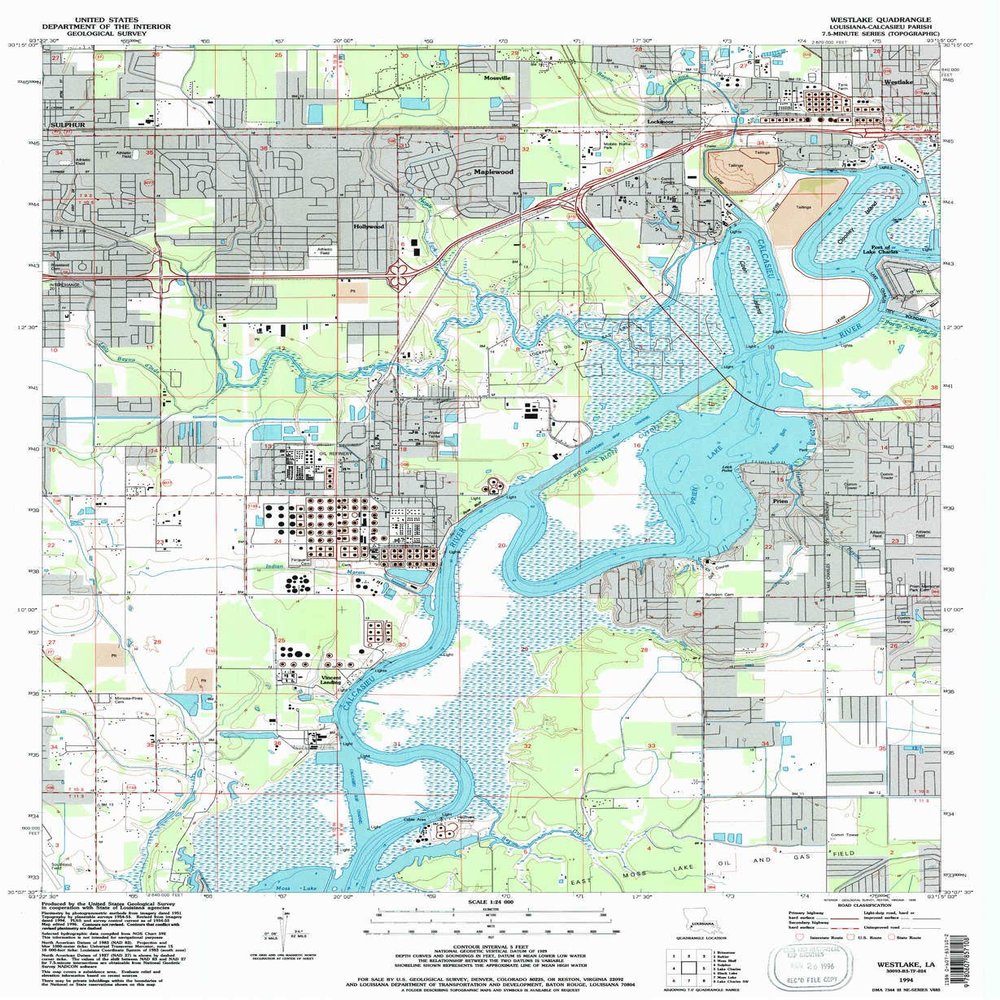 YellowMaps Westlake LA topo map, 1:24000 Scale, 7.5 X 7.5 Minute, Historical, 1994, Updated 1996, 26.8 x 22 in - Polypropylene