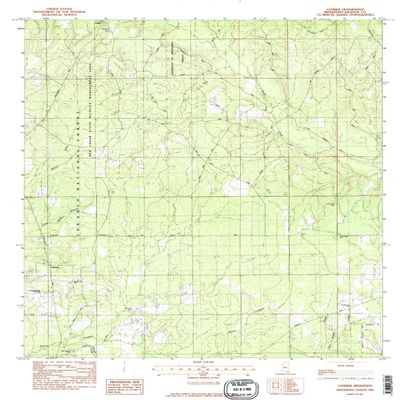 YellowMaps Latimer MS topo map, 1:24000 Scale, 7.5 X 7.5 Minute, Historical, 1982, Updated 1982, 26.9 x 22 in - Tyvek
