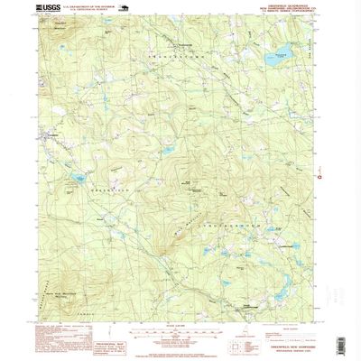YellowMaps Greenfield NH topo map, 1:24000 Scale, 7.5 X 7.5 Minute, Historical, 1995, Updated 1999, 26.8 x 22 in - Polypropylene