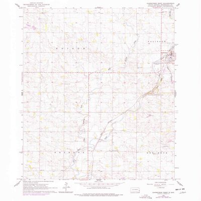 YellowMaps Garretson West SD topo map, 1:24000 Scale, 7.5 X 7.5 Minute, Historical, 1962, Updated 1977, 26.8 x 22 in - Polypropylene