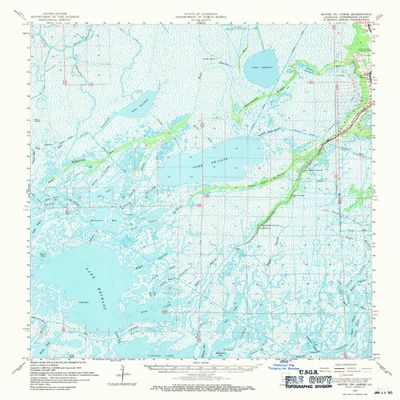YellowMaps Bayou Du Large LA topo map, 1:62500 Scale, 15 X 15 Minute, Historical, 1964, Updated 1971, 20.9 x 17.9 in - Tyvek