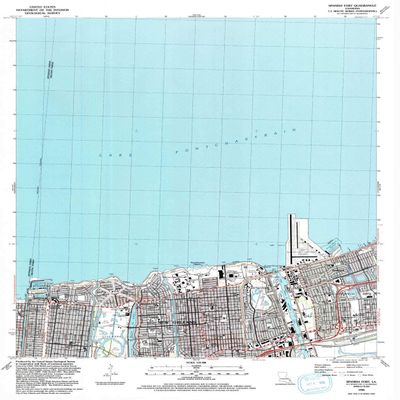 YellowMaps Spanish Fort LA topo map, 1:24000 Scale, 7.5 X 7.5 Minute, Historical, 1992, Updated 1992, 26.8 x 22 in - Polypropylene