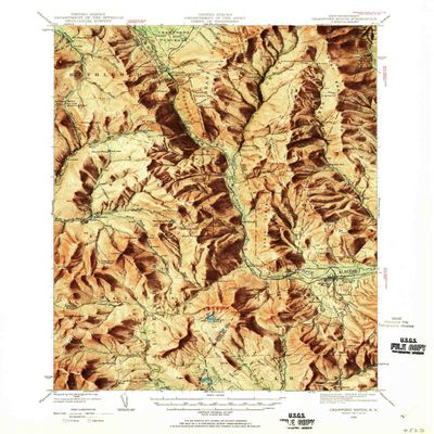YellowMaps Crawford Notch NH topo map, 1:62500 Scale, 15 X 15 Minute, Historical, 1946, Updated 1960, 20.8 x 16.9 in - Tyvek