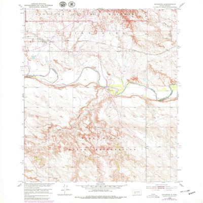 YellowMaps Interior SD topo map, 1:24000 Scale, 7.5 X 7.5 Minute, Historical, 1950, Updated 1979, 26.9 x 22 in - Polypropylene