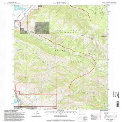 YellowMaps Cache Creek WY topo map, 1:24000 Scale, 7.5 X 7.5 Minute, Historical, 1996, Updated 1998, 26.7 x 21.7 in - Tyvek