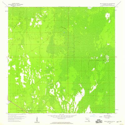 Belle Meade SE FL topo map, 1:24000 Scale, 7.5 X 7.5 Minute, Historical, 1958, Updated 1959, 26.7 x 24 in - Polypropylene
