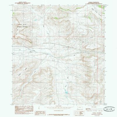 YellowMaps Fossil WY topo map, 1:24000 Scale, 7.5 X 7.5 Minute, Historical, 1985, Updated 1985, 26.8 x 21.6 in - Polypropylene
