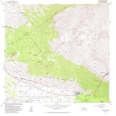 YellowMaps Ahumoa HI topo map, 1:24000 Scale, 7.5 X 7.5 Minute, Historical, 1982, Updated 1982, 26.8 x 24 in - Tyvek